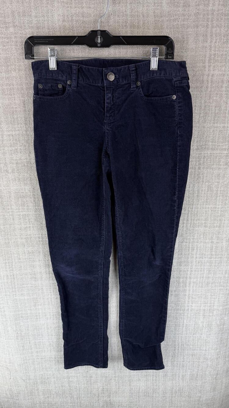 J.CREW Pants Womens 25 Blue Corduroy Skinny Ankle Stretch Zip Pockets Casual